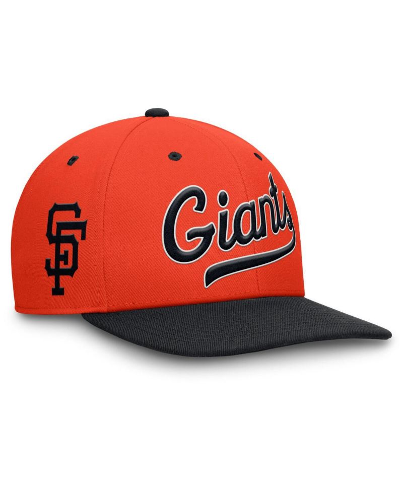 Men's Orange/Black San Francisco Giants Cooperstown Collection Pro Performance Snapback Hat