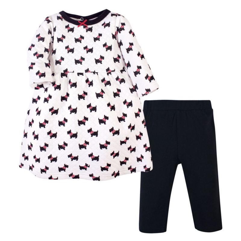 Baby Girls Hudson Quilted Cotton Dress and Leggings