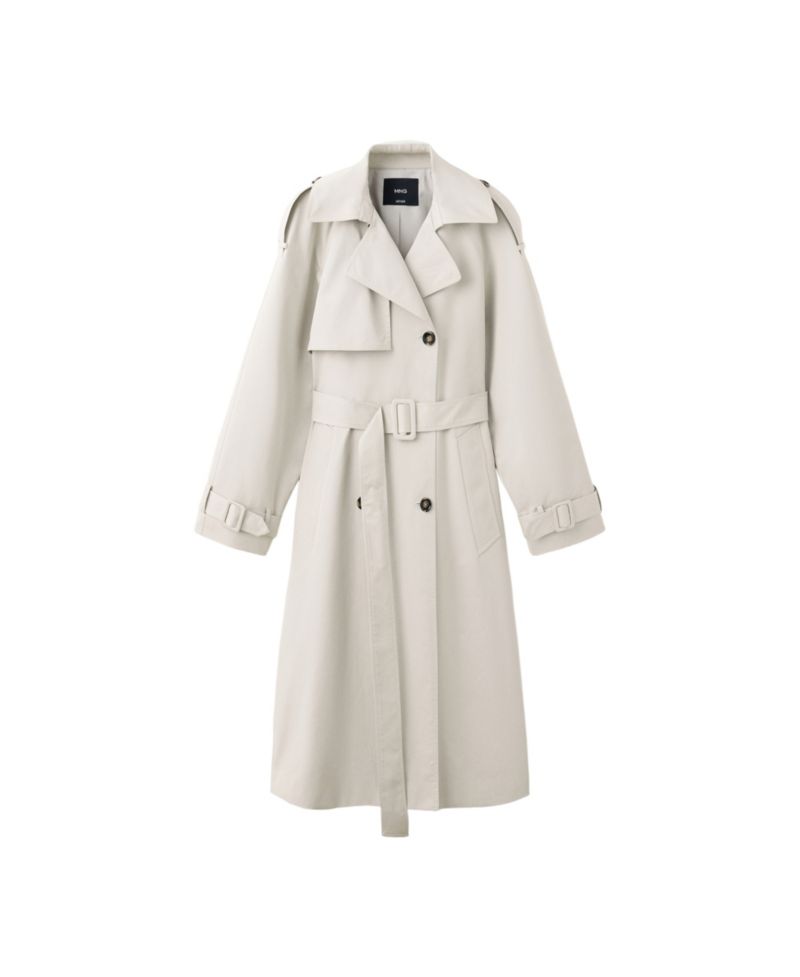 Women's Long Double-Breasted Trench Coat