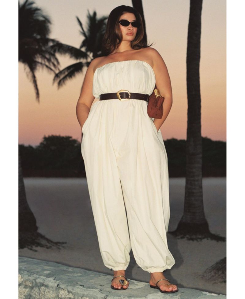 Women's Belted Balloon Jumpsuit