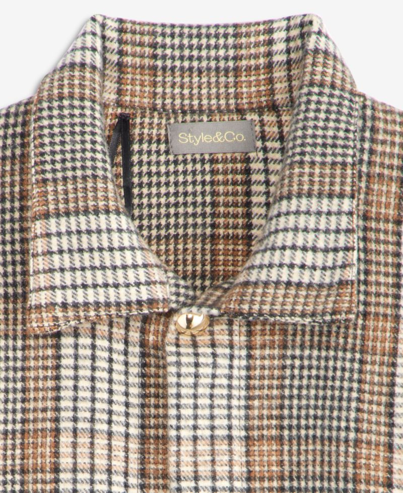 Women's Plaid Houndstooth Topper