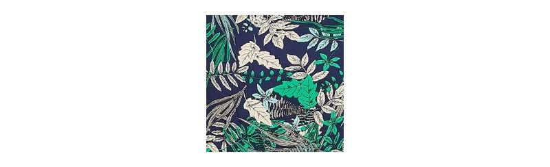 Women's Sleeveless Leaf Print Culotte Jumpsuit