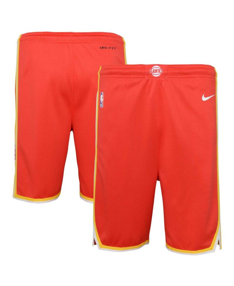 Big Boys and Girls Red Atlanta Hawks Swingman Performance Shorts – Icon Edition