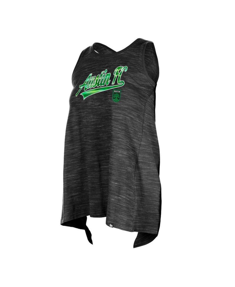 Women's Black Austin FC Athletic Cross Back Tank Top