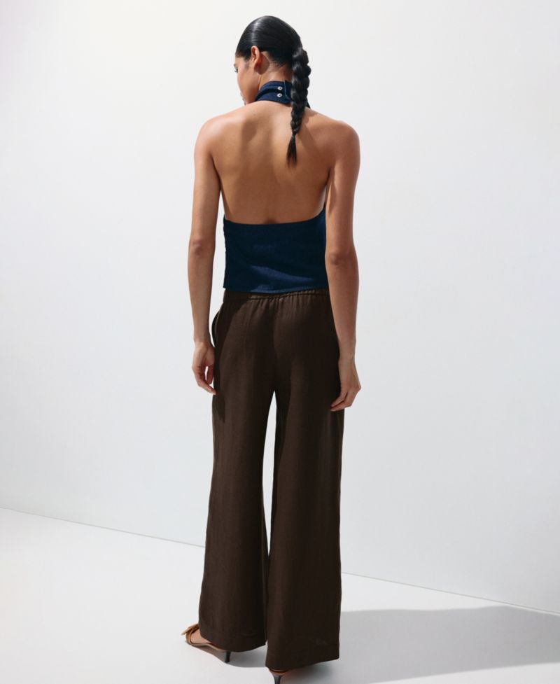 Women's Wide-Leg Linen Pants