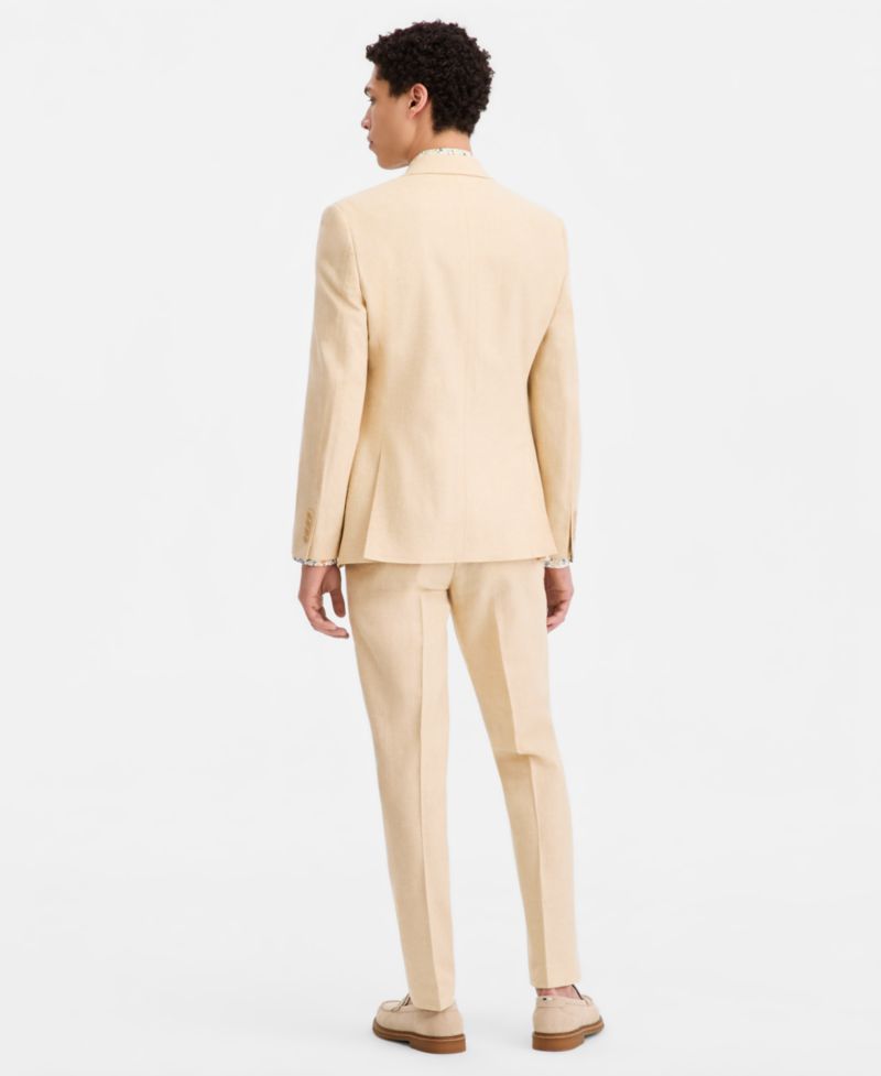 Men's Slim-Fit Linen-Blend Suit Separates