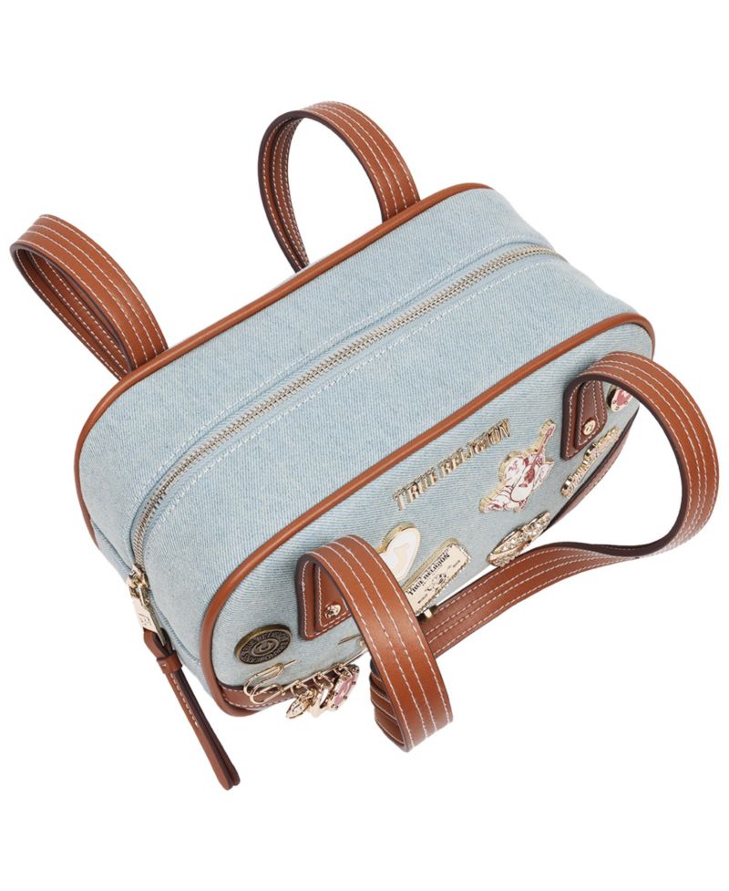 Arbor Multi Pin Logo Denim Satchel