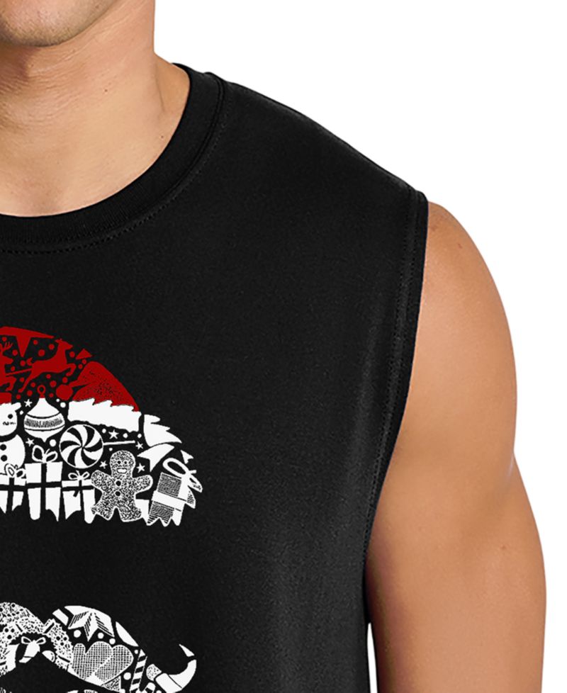 Men's Santa Beard Face Design Tank Top