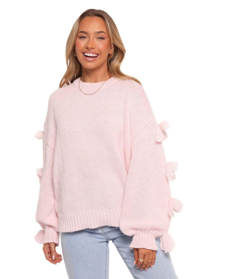 Women's Lover Tie-Sleeve Crewneck Sweater