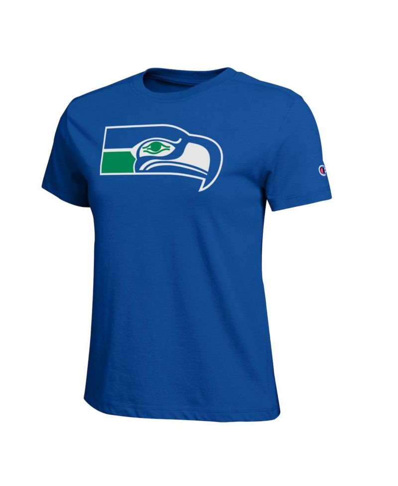 Women's Royal Seattle Seahawks Logo T-Shirt
