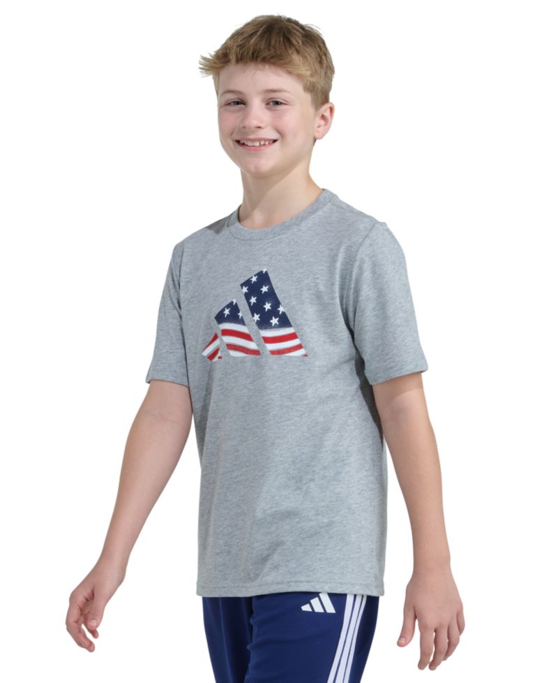 Boys' 8-20 Short-Sleeve USA Flag Logo T-Shirt