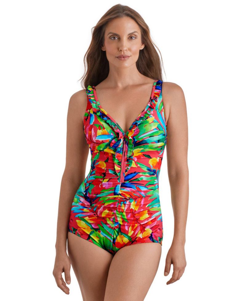 Women's V-Neck One-Piece Swimsuit