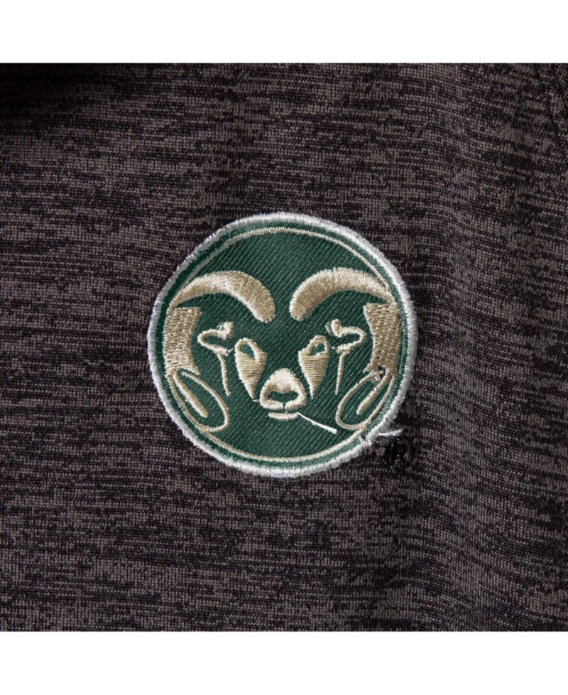 Men's Heathered Black Colorado State Rams Logo Down Swing Polo