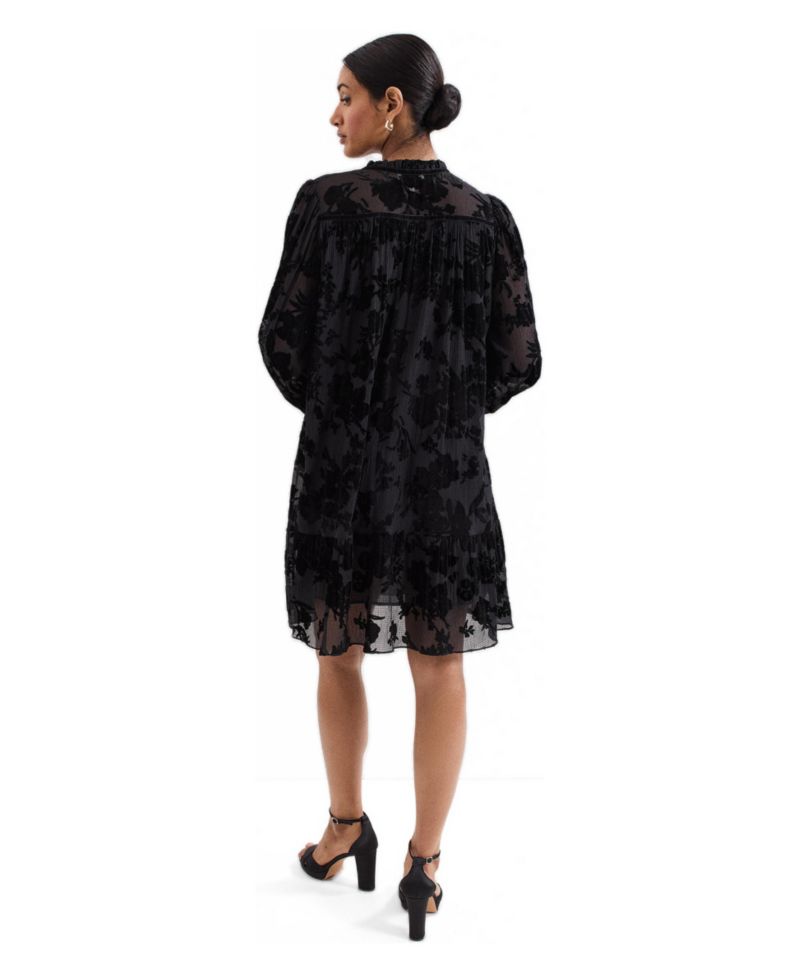 Women's Mila Velvet Floral-Print Mini Dress