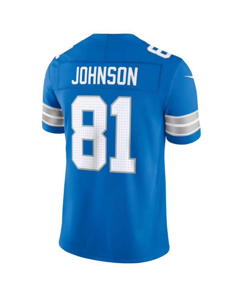 Men's Calvin Johnson Blue Detroit Lions Vapor F.U.S.E. Stitched Retired Limited Jersey