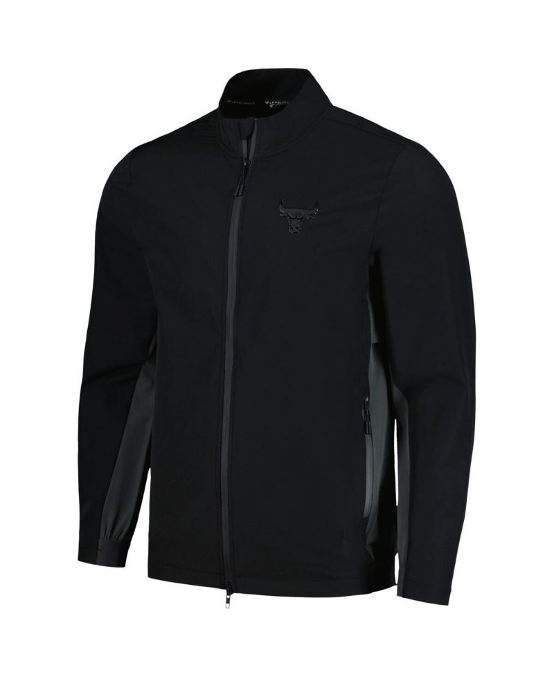 Men's Black Chicago Bulls Harrington Full-Zip Jacket