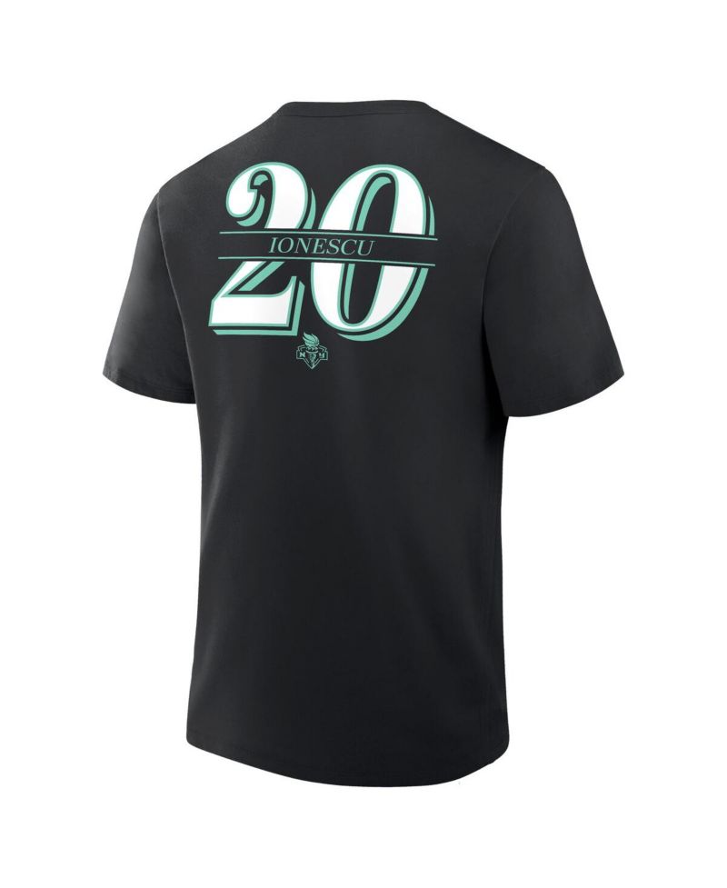 Men's Sabrina Ionescu Black New York Liberty In The Paint Name & Number T-Shirt