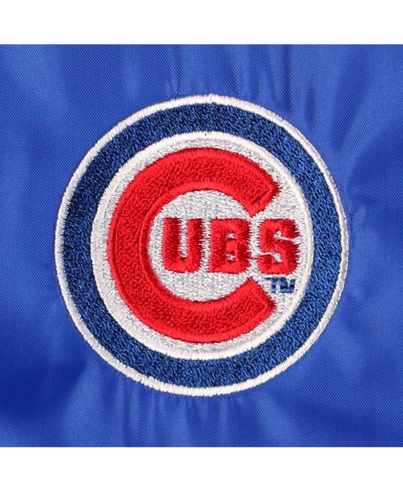 Men's Royal Chicago Cubs Coach's Raglan Full-Snap Windbreaker Jacket
