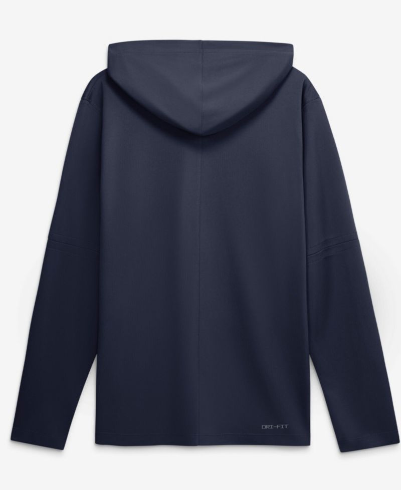 Men's Navy Auburn Tigers 2026 Sideline Lightweight Dri-FIT Long Sleeve Hooded Sweatshirt