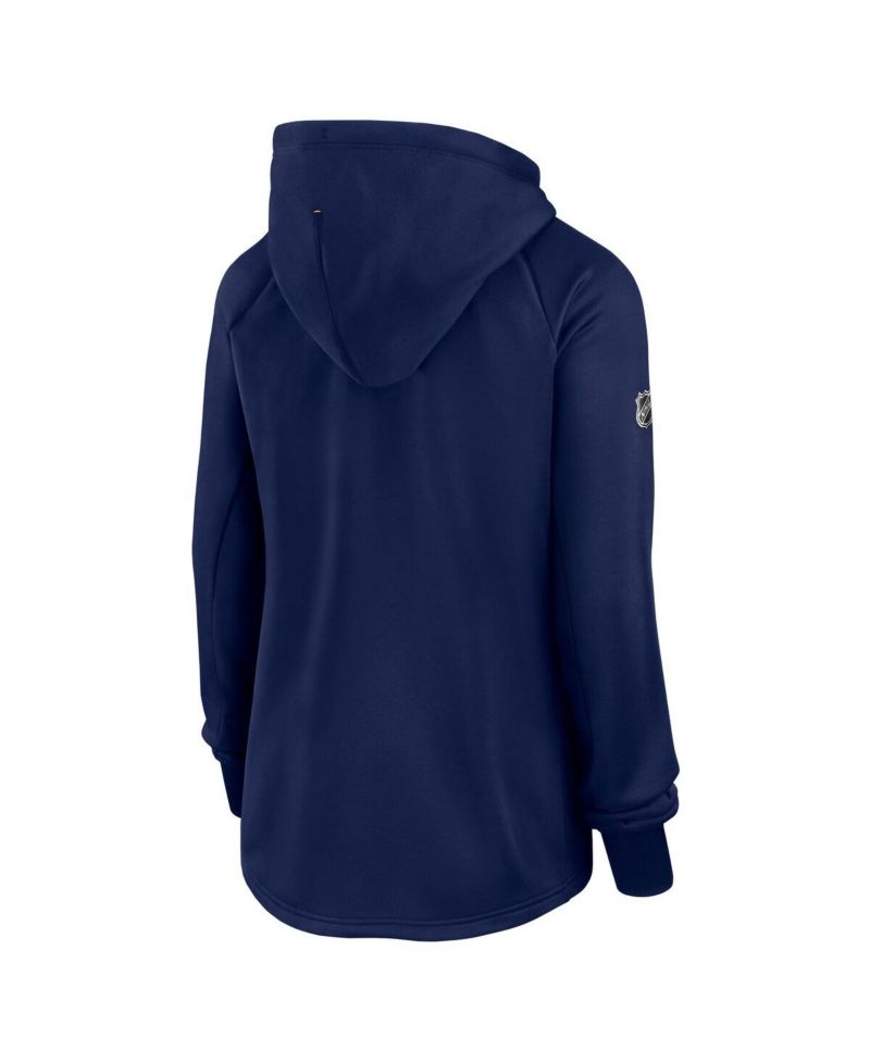 Women's Navy St. Louis Blues Authentic Pro Rink Fleece Full-Zip Jacket