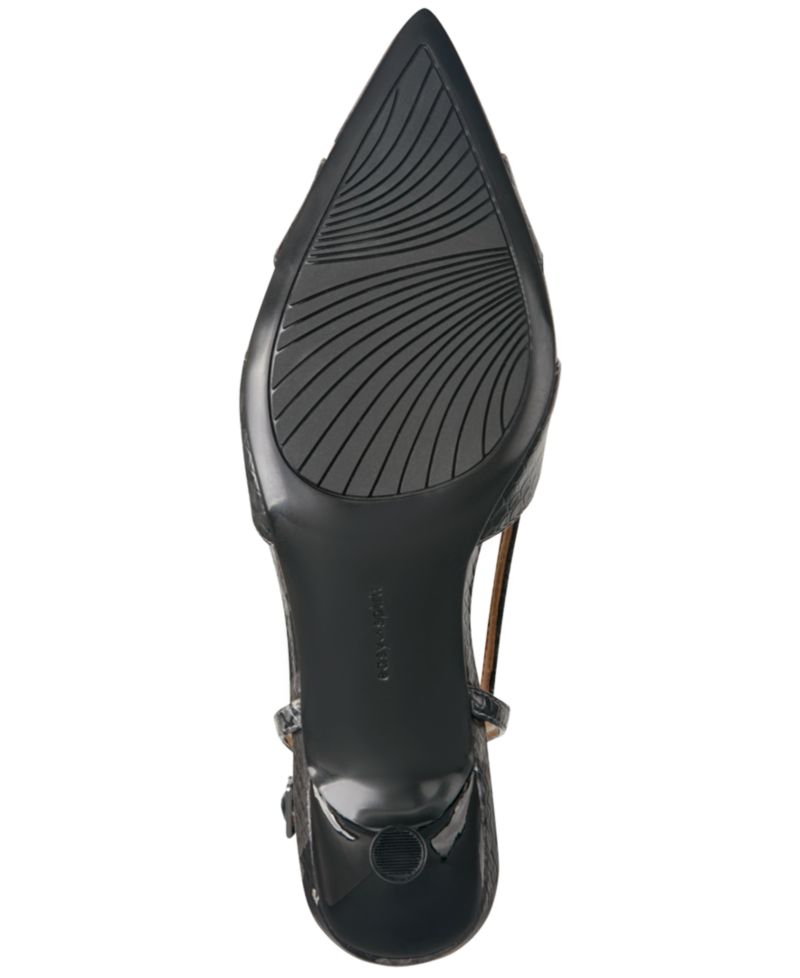 Women's Kaisley eFlex Cutout Leather Slingback Kitten Heel Pumps