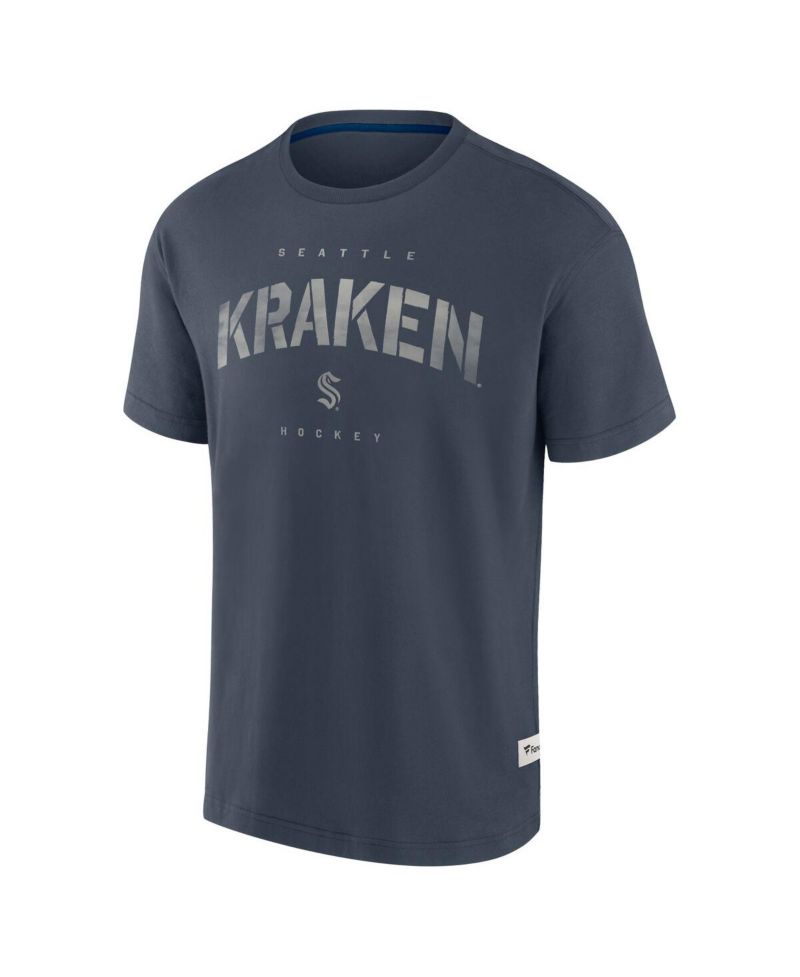 Men's Navy Seattle Kraken Elements Weathered Tonal Future Ground T-Shirt