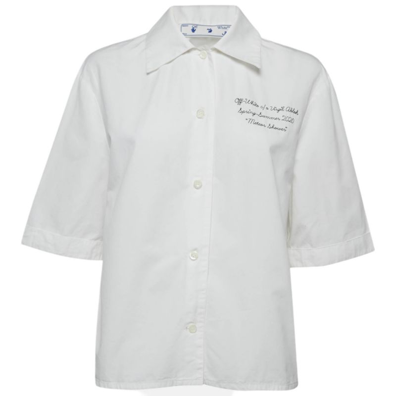 Women's Embroidered Cotton Short Sleeves Shirt