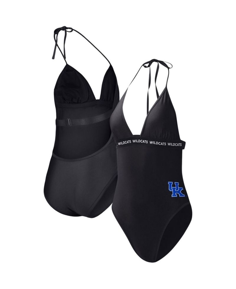 Women's Black Kentucky Wildcats Full Count One-Piece Swimsuit