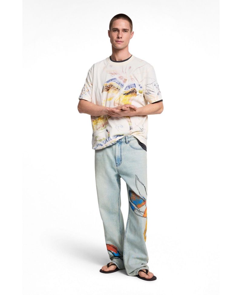 Men's Printed T-shirt with drawings