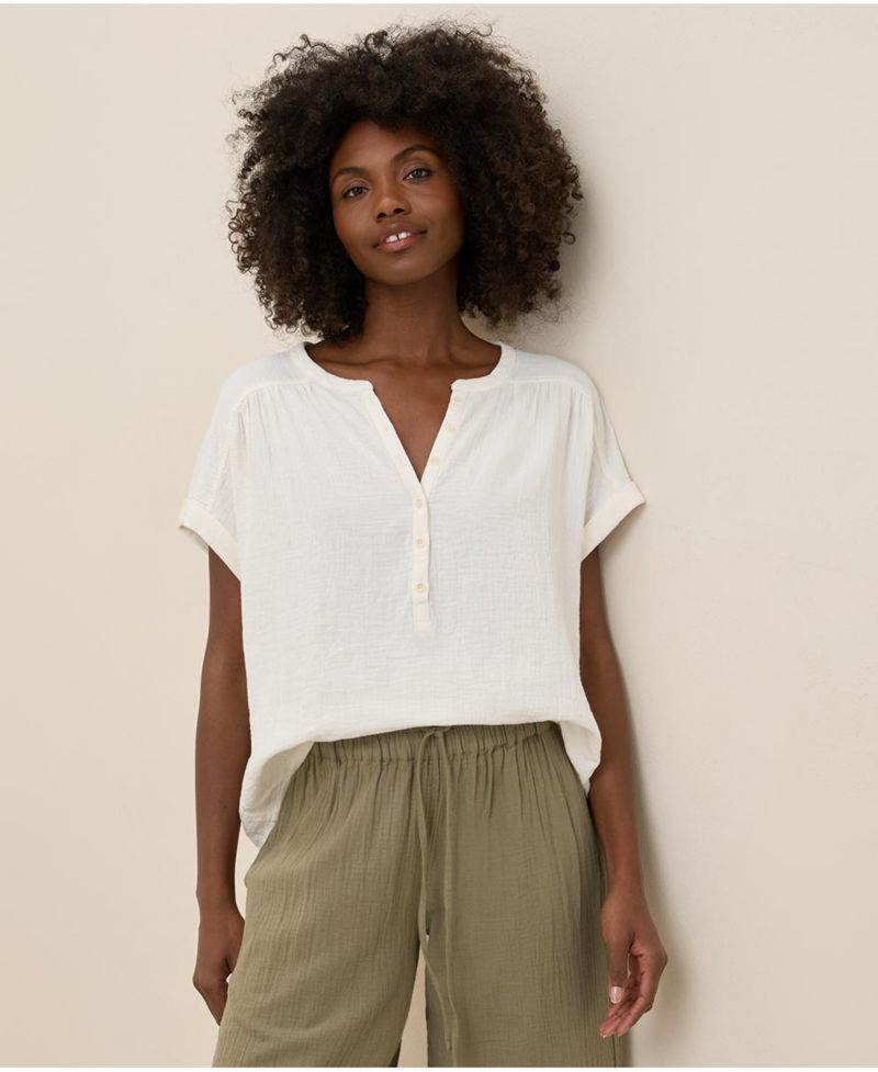 Women's Organic Cotton Coastal Double Gauze Popover