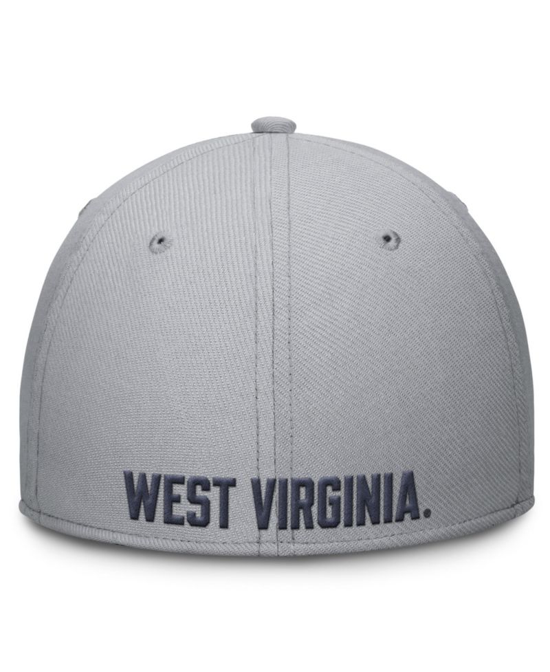 Men's Gray West Virginia Mountaineers Rise SwooshFlex Dri-FIT Hat