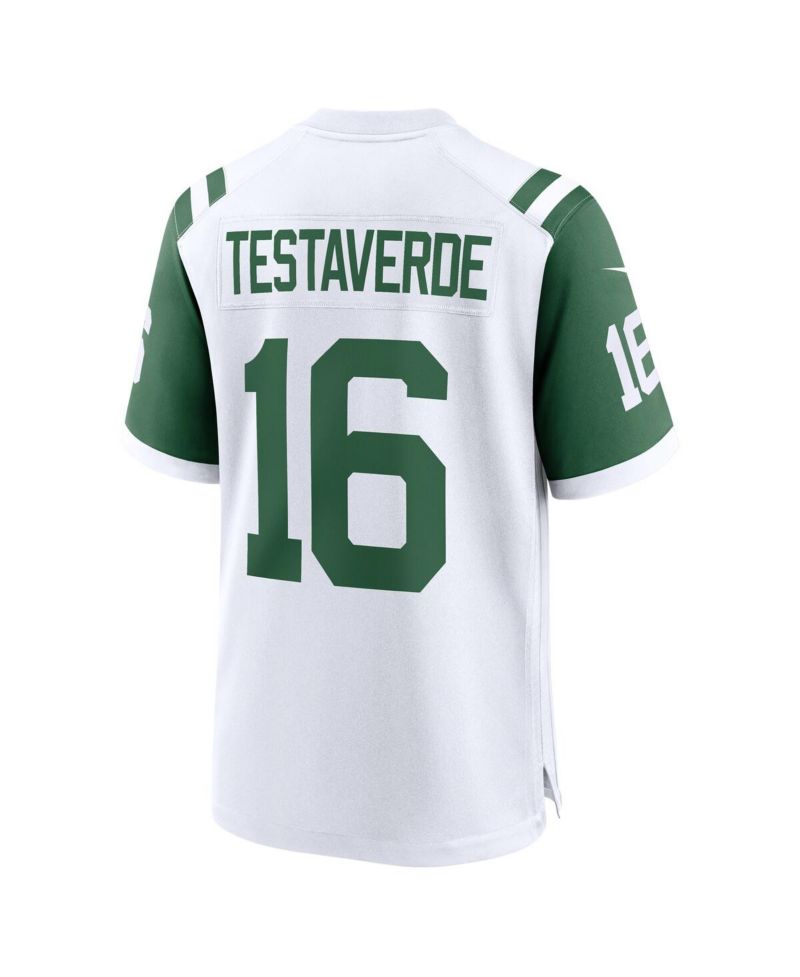 Men's Vinny Testaverde White New York Jets Classic Alternate Retired Player Game Jersey