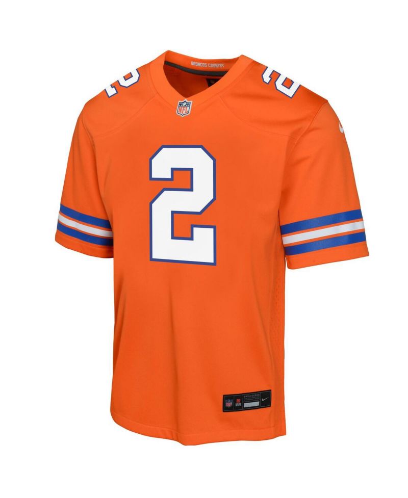 Big Boys and Girls Patrick Surtain II Denver Broncos Mile High Collection 1977 Throwback Game Jersey