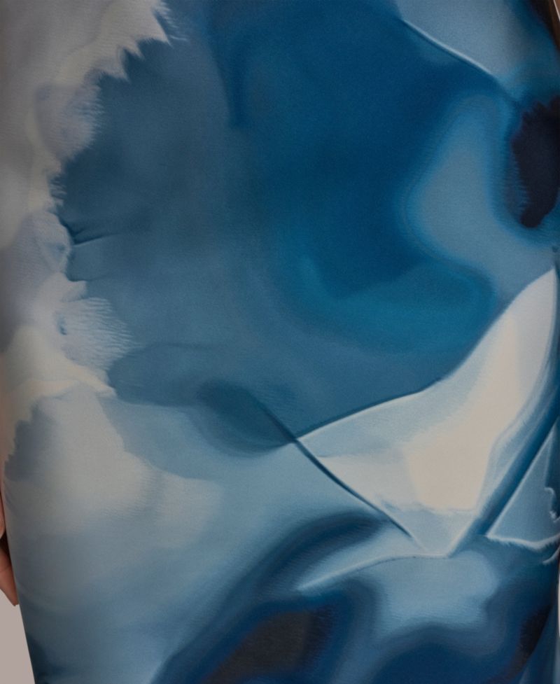 Women's Cowl Neck Floral Gown