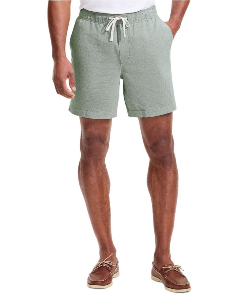 Men's 7" Linen Blend Pull On Deck Short