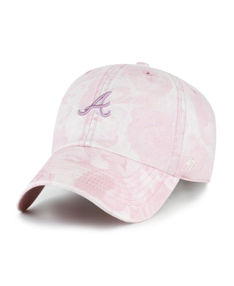 Women's '47 Pink Atlanta Braves Gardenia Clean Up Adjustable Hat