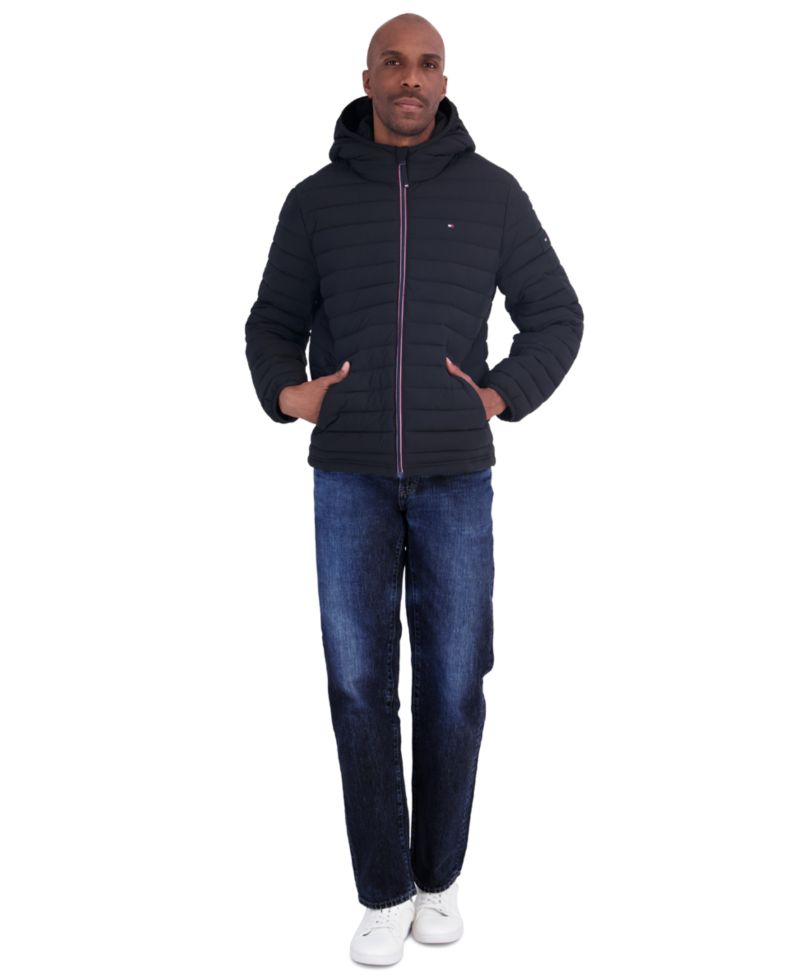 Men's Stretch Hooded Packable Jacket