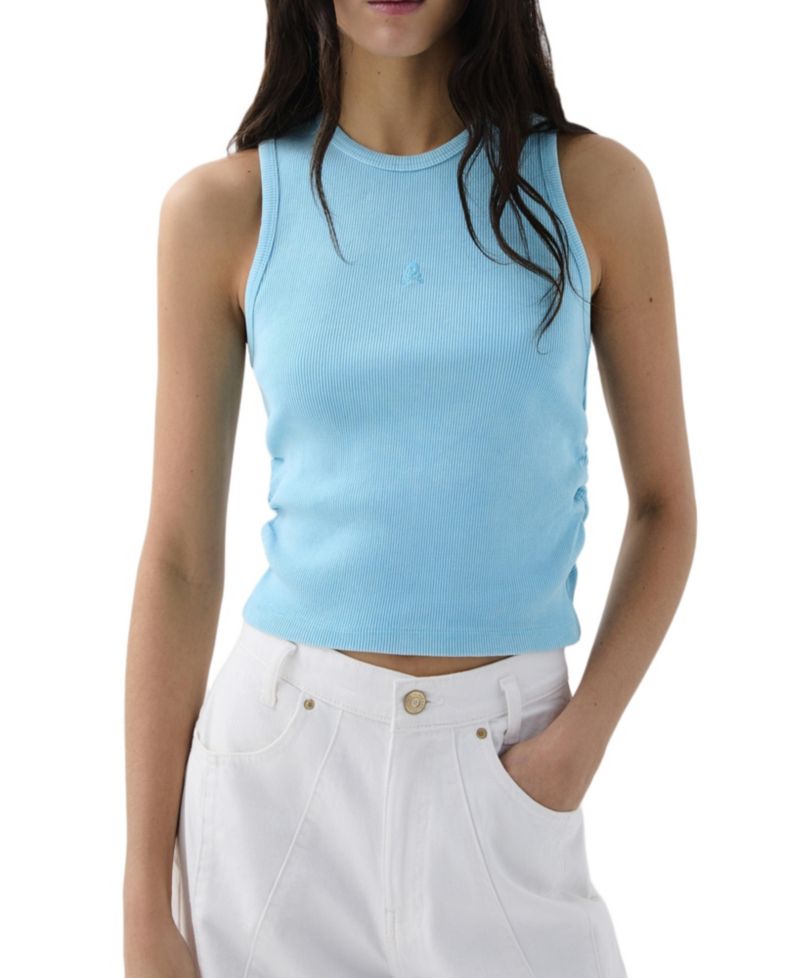 Women's Rib Gather Side Tee