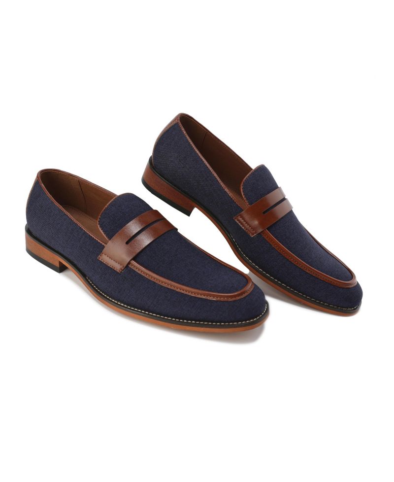 Men's Moc Toe Penny Slip On Loafer