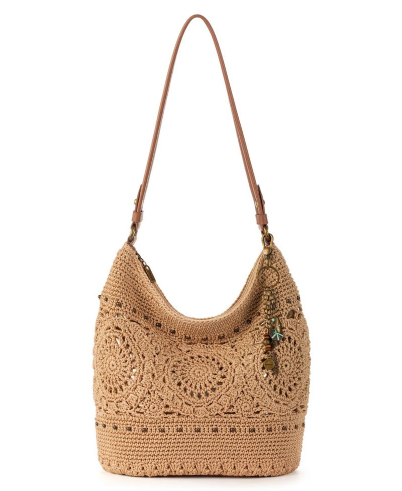 Sequoia Crochet Medium Hobo Bag