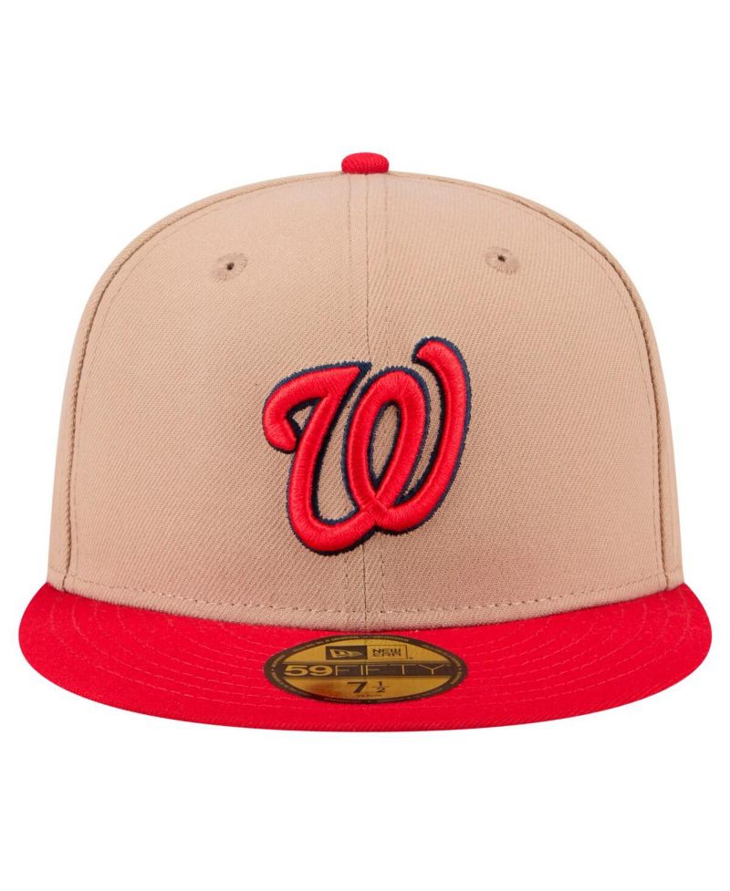 Men's Khaki Washington Nationals 59FIFTY Fitted Hat