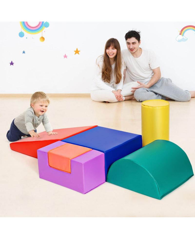 6-Piece Soft Foam Building Blocks Climb Crawl Set for Toddlers Indoor