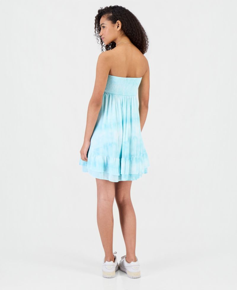 Juniors' Convertible Halter Babydoll Mini Dress
