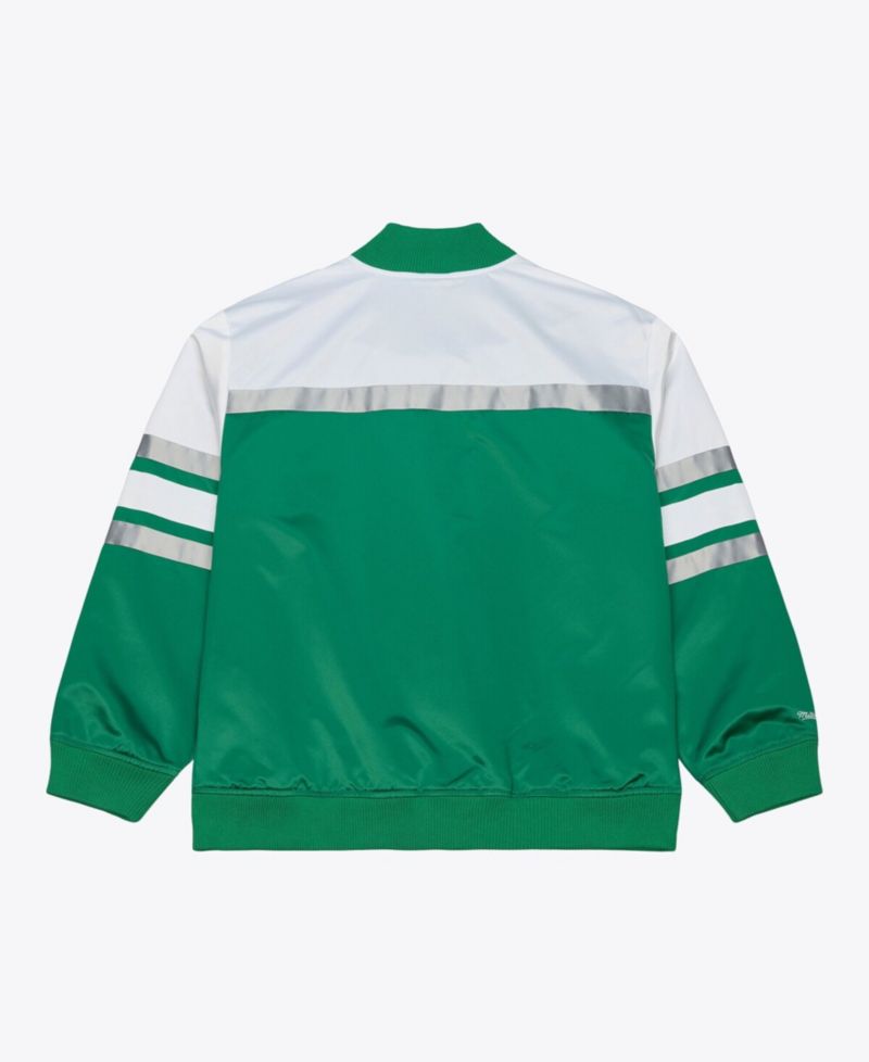 Men's Kelly Green Philadelphia Eagles Head Coach Lightweight Full-Snap Satin Jacket