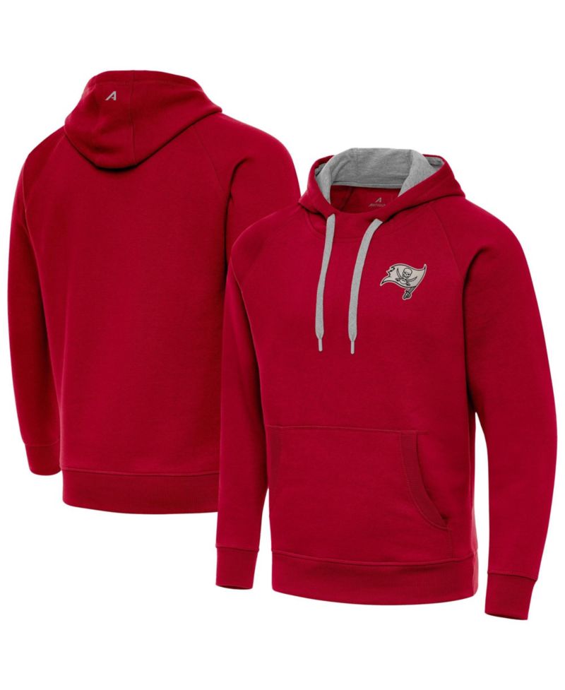 Men's Red Tampa Bay Buccaneers Brushed Carbon Victory Pullover Hoodie