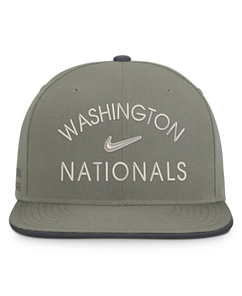 Men's Olive Washington Nationals Pro Dri-FIT snapback Hat