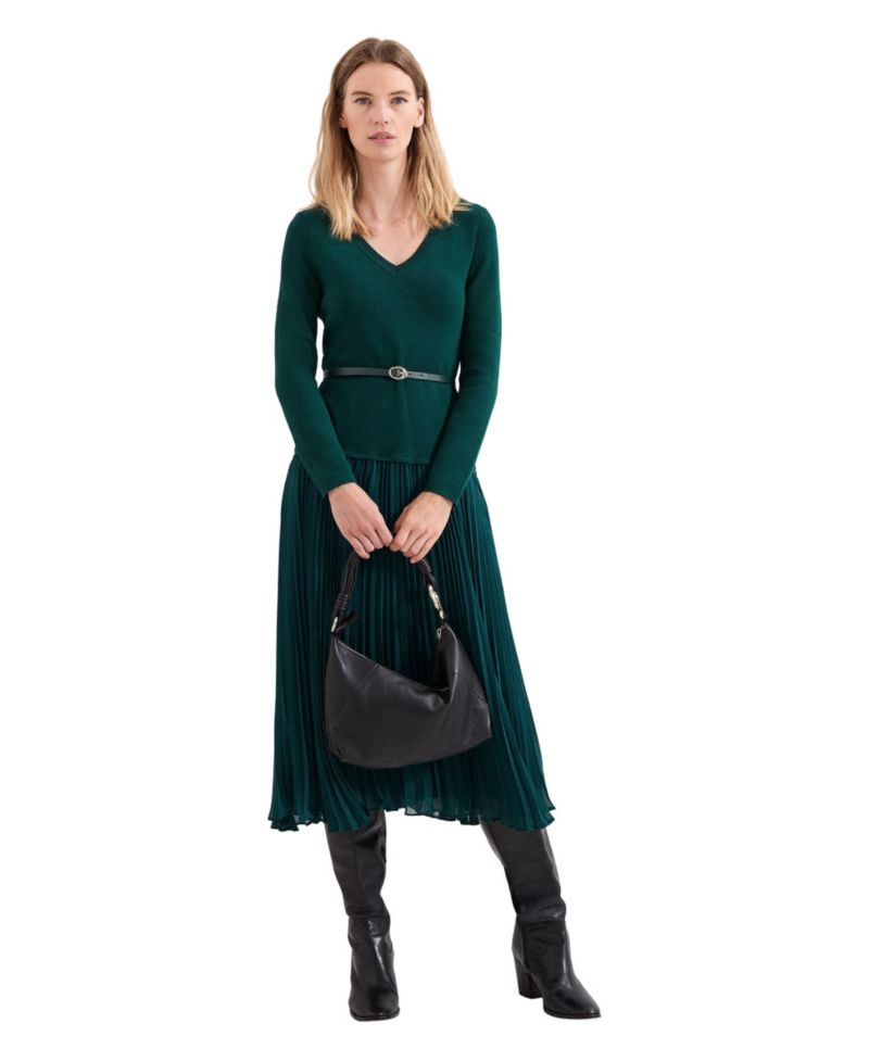 Women's Kai Knit V-Neck Midi Dress