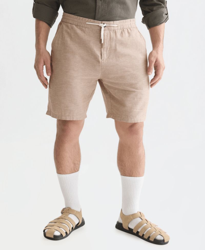 Men's Regular-Fit Linen-Blend Shorts