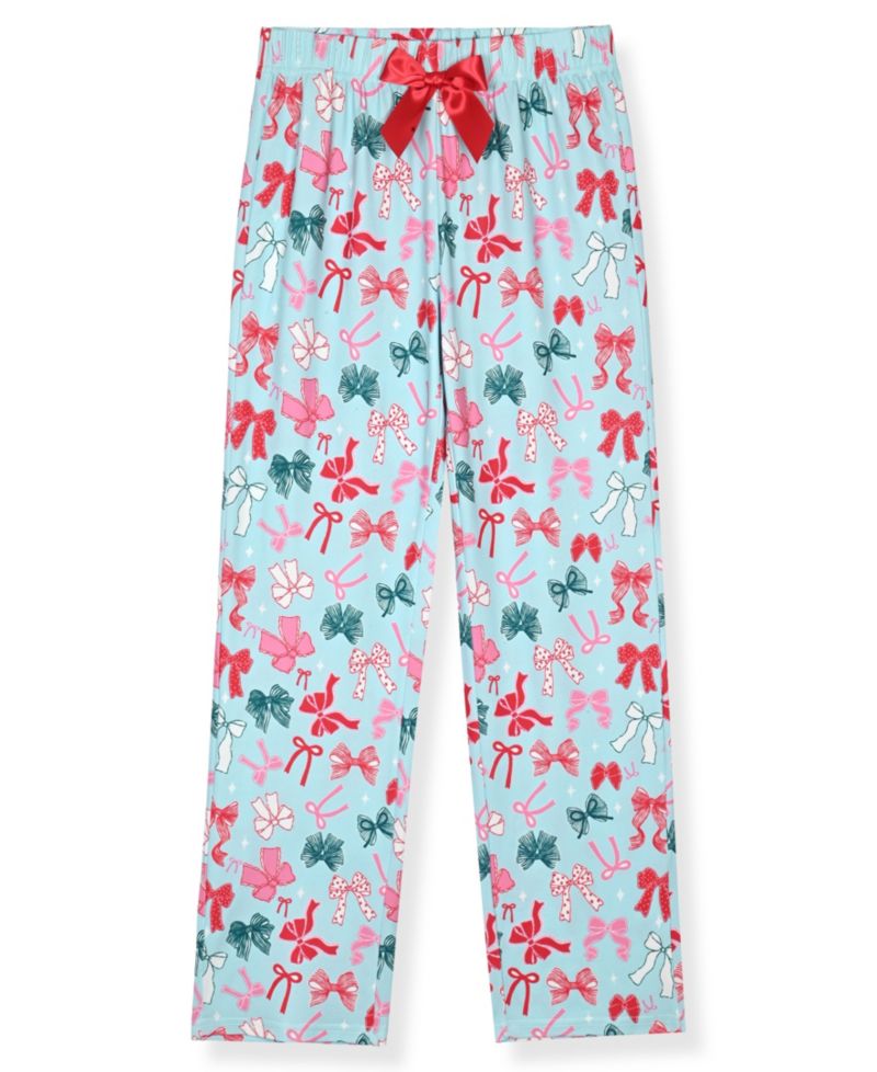 Girls' 5-16 Floral Print Pajama and Matching Scrunchie, 3-Piece Set