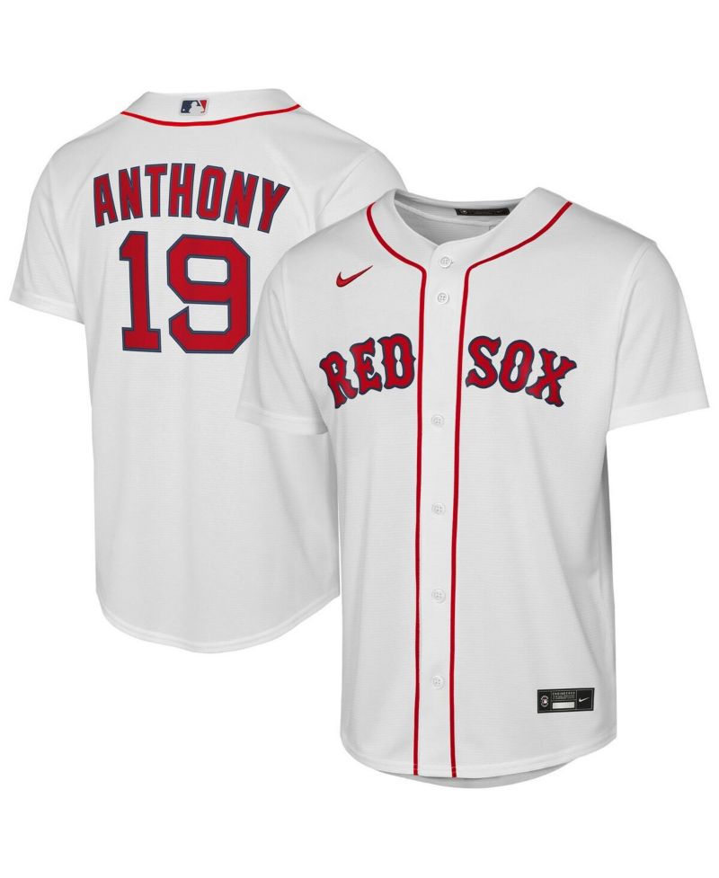 Big Boys and Girls Roman Anthony White Boston Red Sox Home Replica Jersey